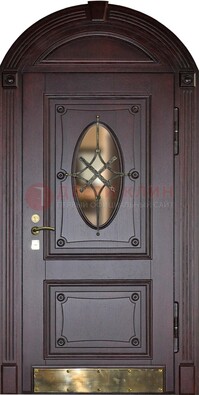 Арочная металлическая дверь с виноритом ДА-38 в Кирове