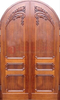 Металлическая арочная дверь ДА-9 в салон красоты в Железнодорожном