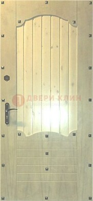Белая железная дверь с евровагонкой ДЕ-9 в Кирове