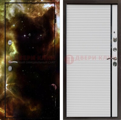 Стальная дверь с фотопечатью космоса ДФ-14 в Кирове