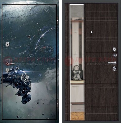 Железная дверь с фотопечатью космической фантастики ДФ-51 в Кирове