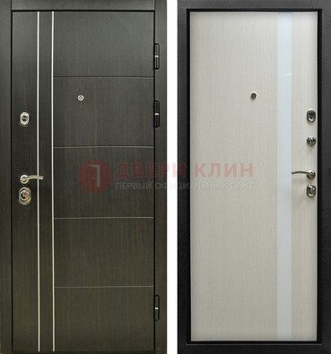 Морозостойкая темная металлическая дверь с МДФ ДМ-164 в Кирове