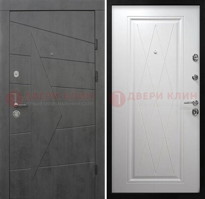 Темная железная дверь МДФ с рисунком ДМ-194 в Пскове