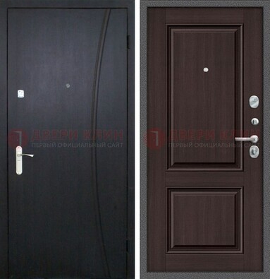 Темная стальная дверь с МДФ панелями ДМ-362 в Кирове