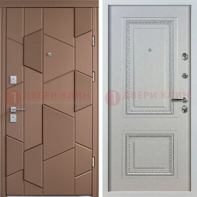 Квартирная стальная дверь с разными панелями МДФ ДМ-496 в Кирове