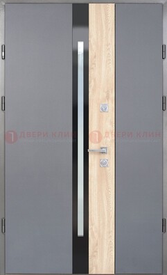 Полуторная металлическая дверь с МДФ ДМ-503 в Кирове