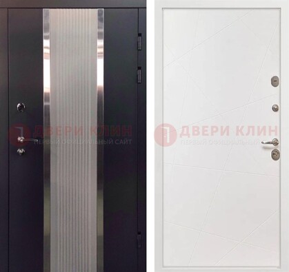 Темная металлическая дверь в квартиру МДФ с двух сторон ДМ-512 в Кирове