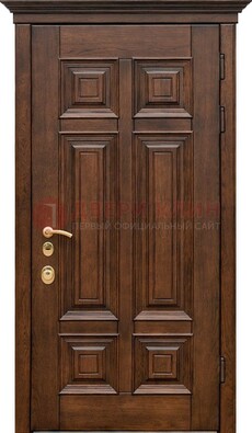 Филенчатая железная дверь с массивом дуба ДМД-68 в Кирове