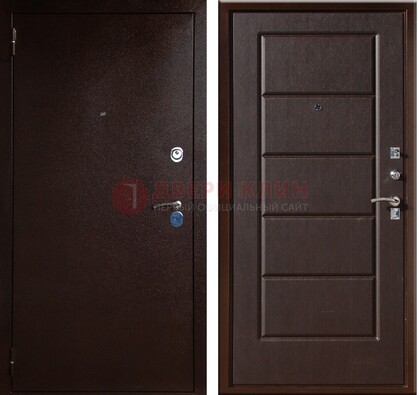 Темная входная дверь с порошковым окрасом ДП-113 в Кирове