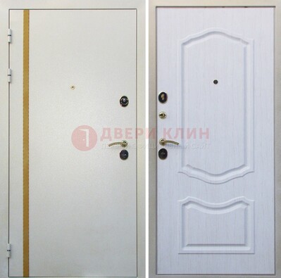 Белая входная дверь с порошковым напылением ДП-136 в Кирове