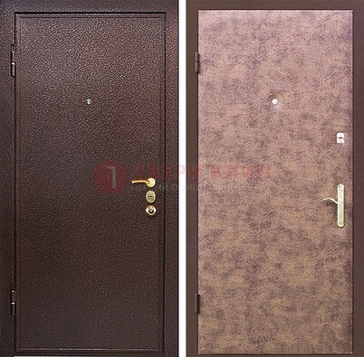 Коричневая входная дверь с порошковым покрытием ДП-147 в Кирове