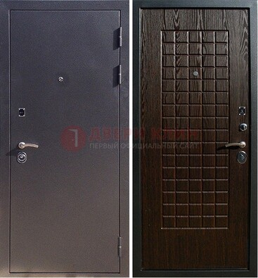 Серая металлическая дверь с порошковым напылением ДП-153 в Кирове