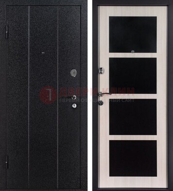 Черная металлическая дверь с порошковым напылением ДП-176 в Кирове