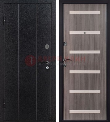 Черная стальная дверь с порошковым окрасом ДП-199 в Кирове