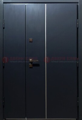 Темная металлическая дверь с порошковым покрытием ДП-220 в Кирове