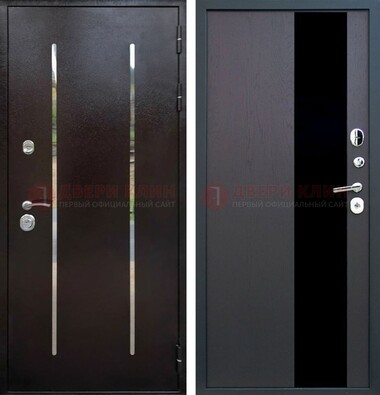 Стальная дверь с порошковым напылением с МДФ и стеклом ДП-230 в Коломне