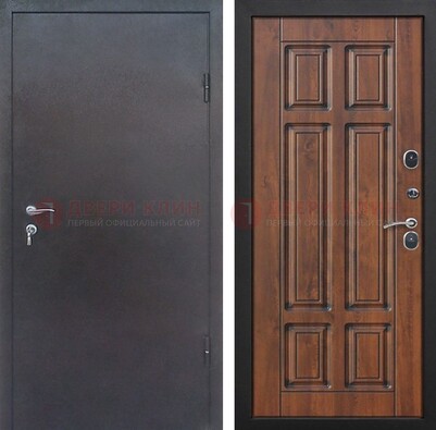 Темная входная дверь с порошковым покрытием с МДФ панелью ДП-235 в Кирове