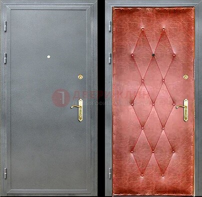 Серая стальная дверь с порошковым покрытием ДП-25 в Кирове