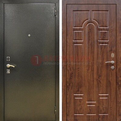 Металлическая дверь Темное серебро с порошковым покрытием и МДФ ДП-271 в Кирове