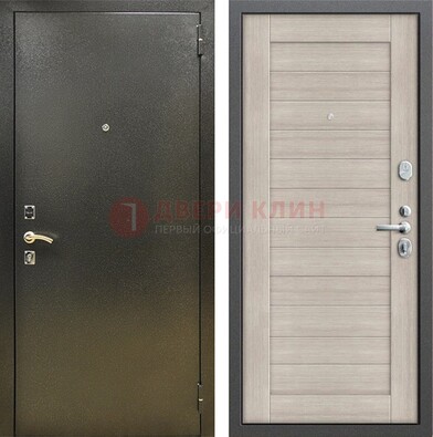 Стальная темно-серая дверь с порошковой отделкой и МДФ панелью ДП-278 в Кирове