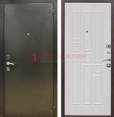 Входная дверь Темное серебро с порошковой отделкой и терморазрывом МДФ ДП-282 В Ижевске