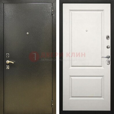Металлическая темная дверь с порошковым напылением и классической МДФ ДП-298 в Кирове