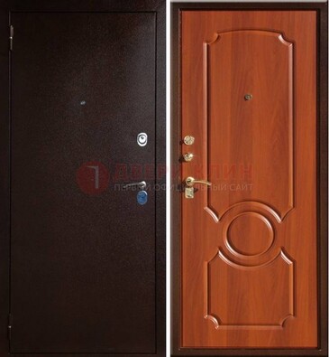 Темная железная дверь с порошковым напылением ДП-46 в Кирове
