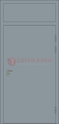 Серая техническая дверь ДПП-16 в Кирове