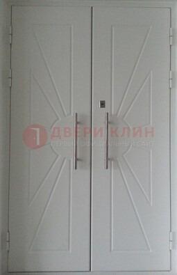 Парадная двухстворчатая дверь с фрезерованным МДФ ДПР-14 в Кирове