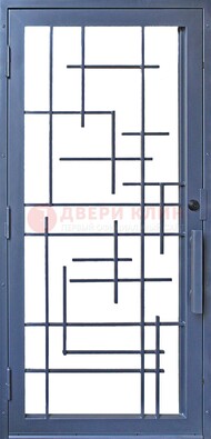 Современная железная решетчатая дверь синяя ДР-31 в Кирове