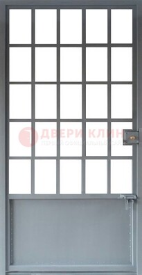 Металлическая решетчатая дверь в сером цвете ДР-7 в Кирове