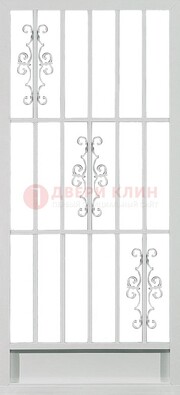 Белая железная решетчатая дверь ДР-9 в Кирове
