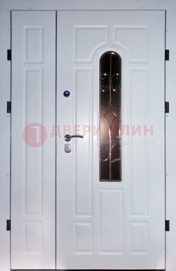 Входная дверь Винорит со стеклом в белом цвете ДСК-277 в Кирове