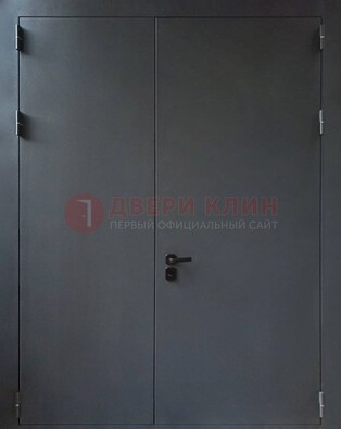 Черная распашная тамбурная дверь Порошок ДТМ-46 в Кирове