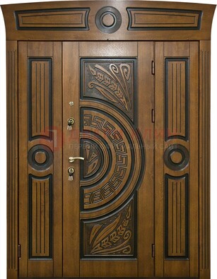 Парадная входная дверь с виноритом и узором ДВТ-194 в Кирове