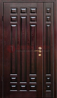 Коричневая металлическая дверь с виноритом ДВТ-20 в Кирове