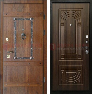 Темная стальная дверь с виноритом ДВТ-232 в Кирове
