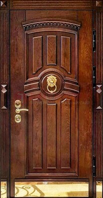 Входная дверь с виноритом в коричневом цвете ДВТ-236 в Кирове