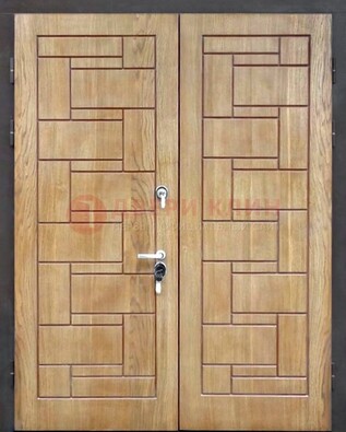 Светло-коричневая стальная дверь с виноритом ДВТ-245 в Великом Новгороде