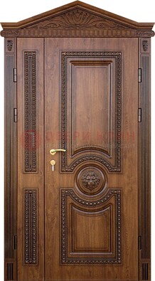 Узорная стальная дверь с виноритом для дома ДВТ-260 в Кирове