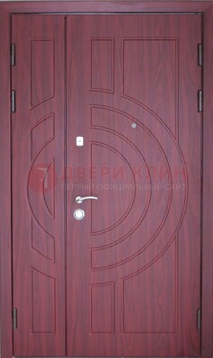 Тамбурная красная железная дверь с виноритом ДВТ-3 в Кирове