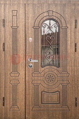 Железная классическая дверь с терморазрывом и рисунком ДВТ-77 в Кирове
